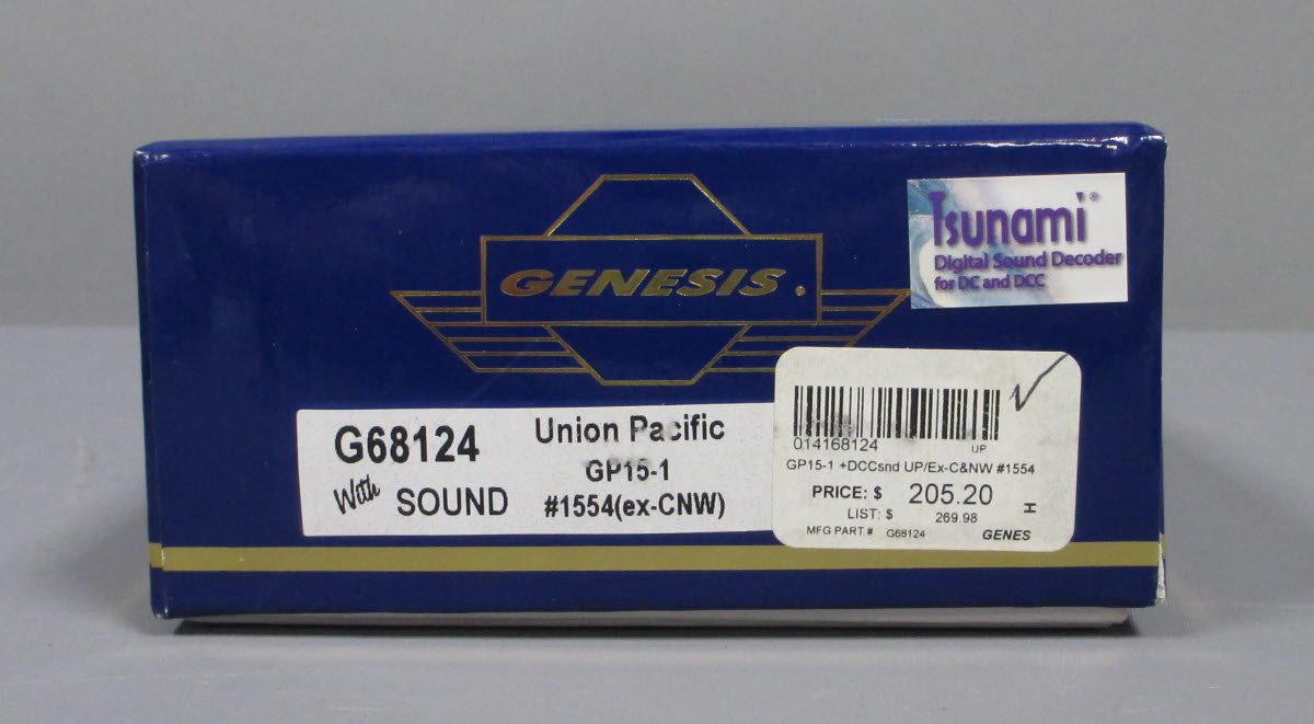 Athearn G68124 HO UP/Ex-C&NW GP15-1 Diesel Locomotive w/DCC & Sound #1554
