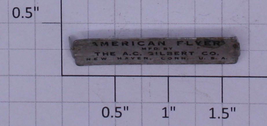 American Flyer 772-1 Oil Well Nameplate