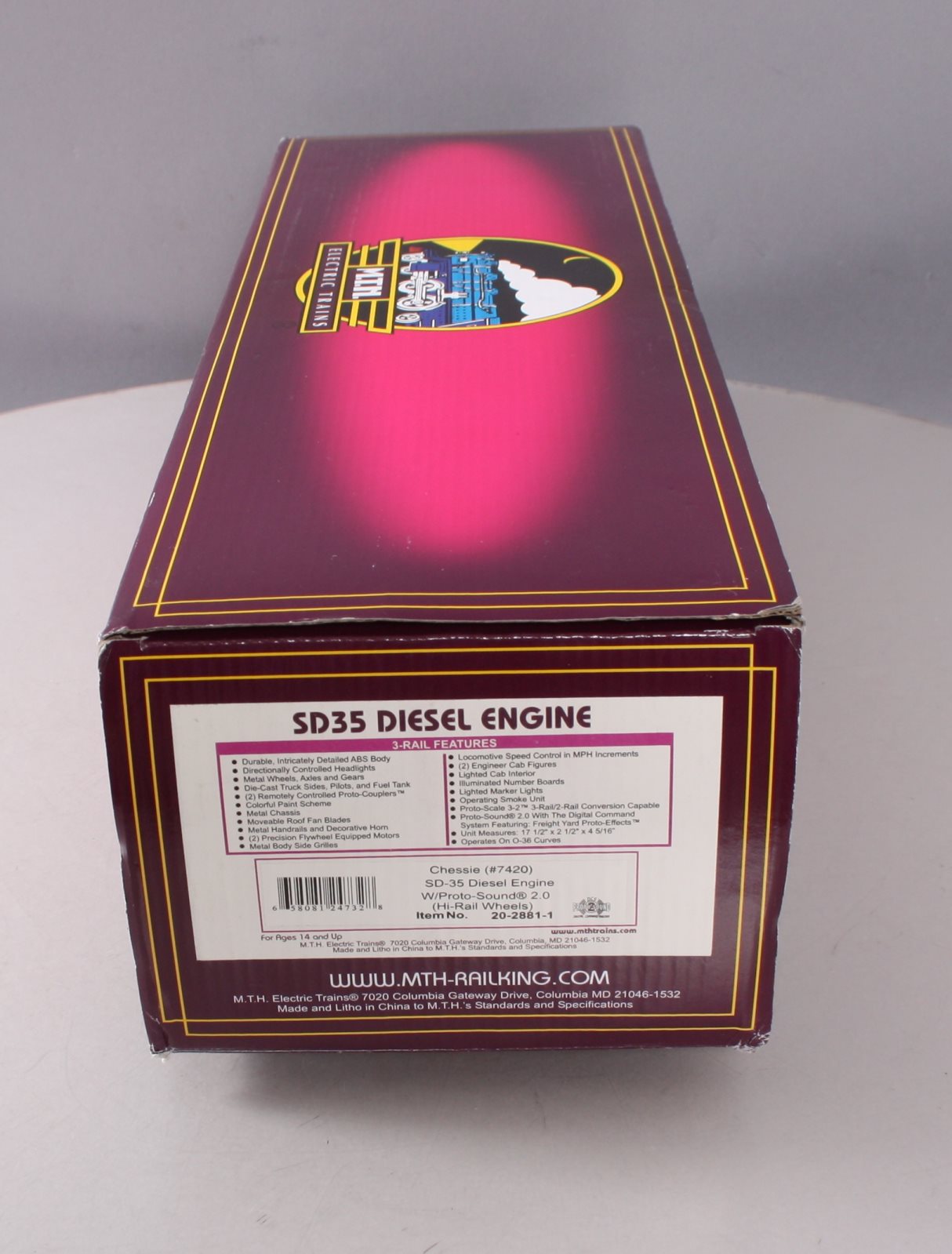 MTH 20-2881-1 Chessie SD-35 Diesel Engine w/Proto-Sounds 2.0 #7420