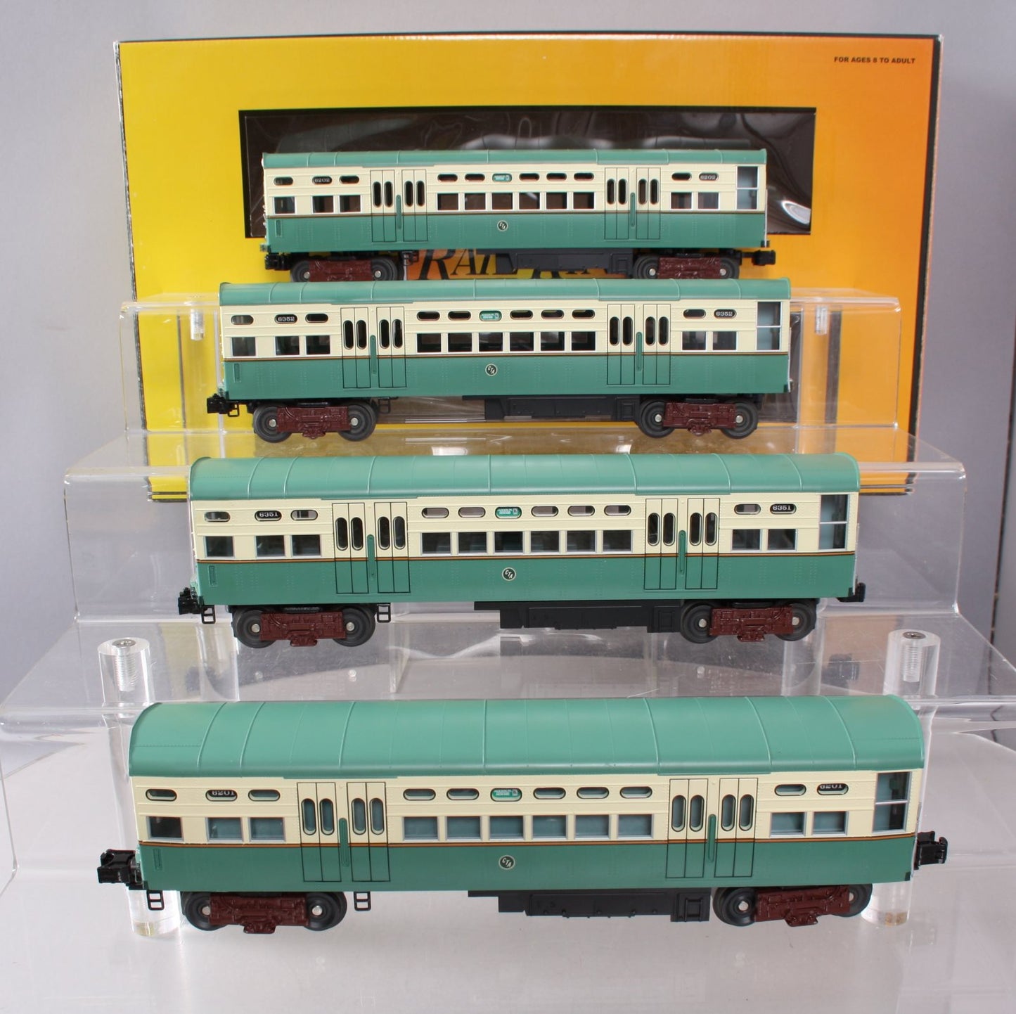 MTH 30-2673-1 O Gauge Chicago 6200 Series 4-Car Subway Set with Proto-Sound 2.0