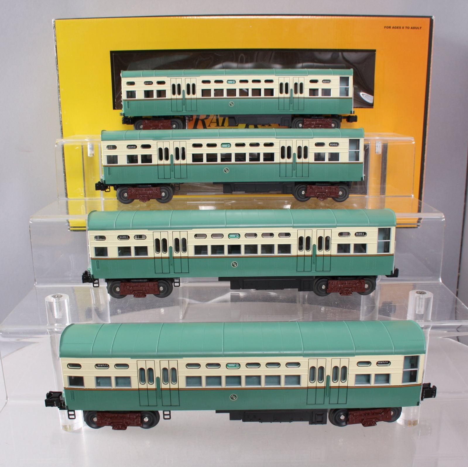 MTH 30-2673-1 O Gauge Chicago 6200 Series 4-Car Subway Set with Proto-Sound 2.0