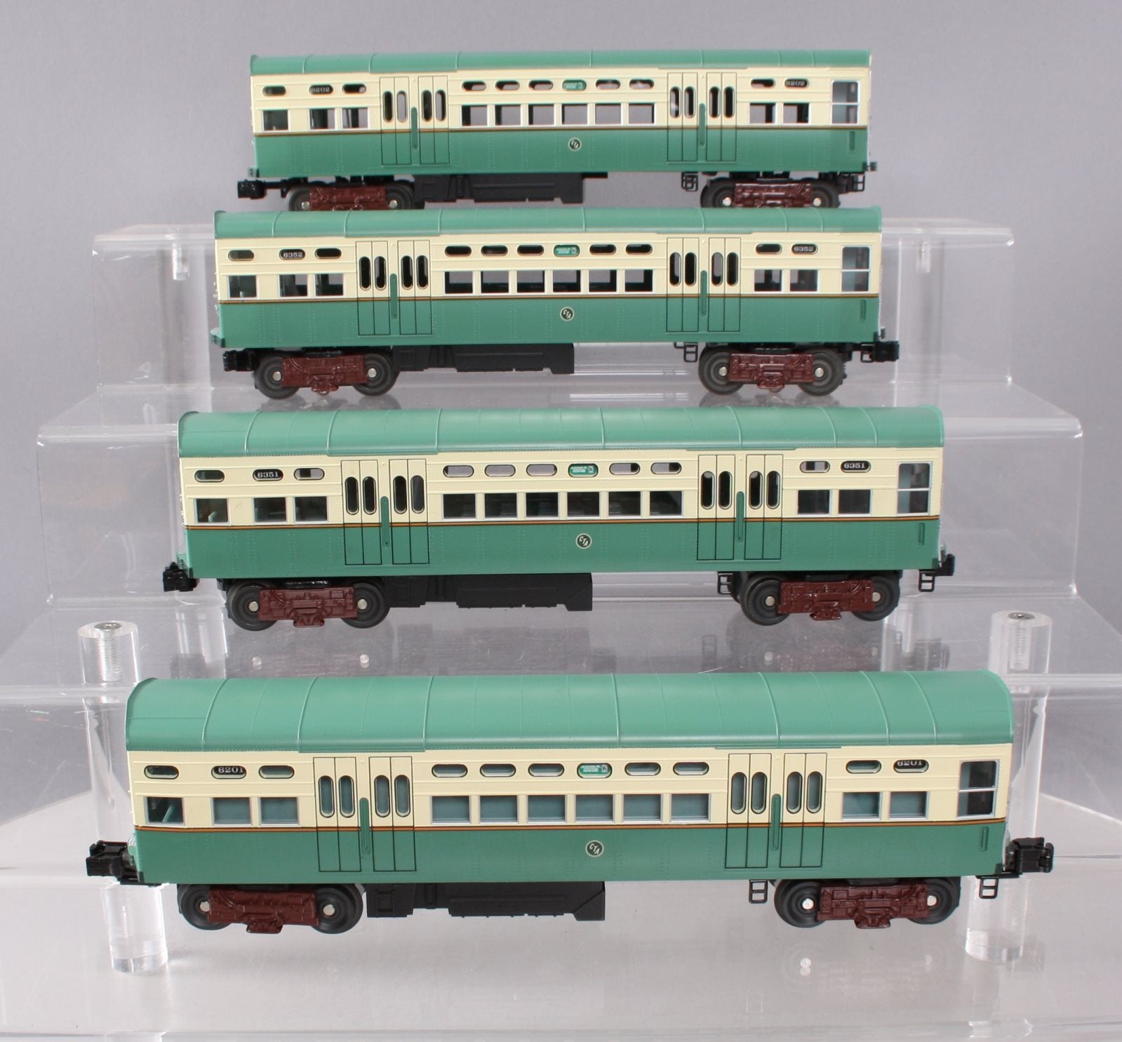 MTH 30-2673-1 O Gauge Chicago 6200 Series 4-Car Subway Set with Proto-Sound 2.0
