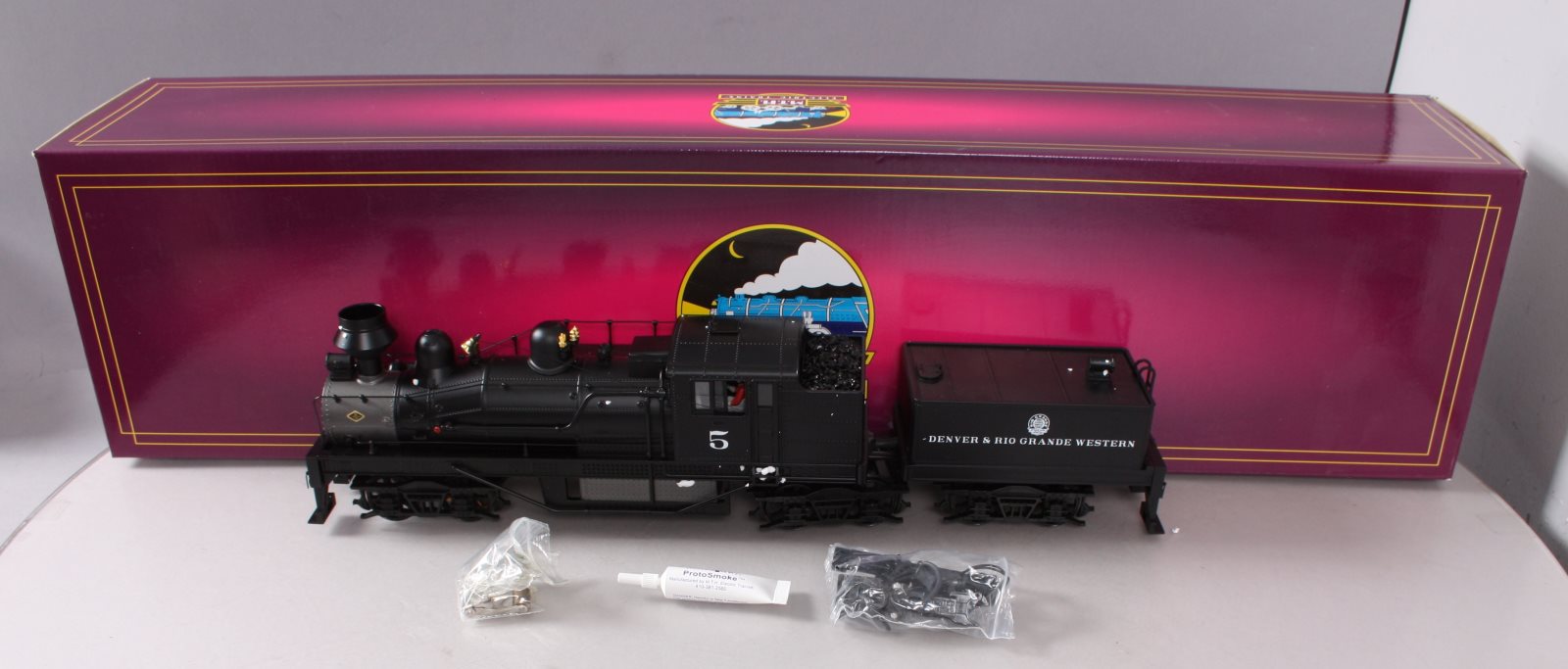 MTH 20-3492-2 O Scale D&RGW 3-Truck Shay Steam Locomotive w/PS3 [Scale Wheels]