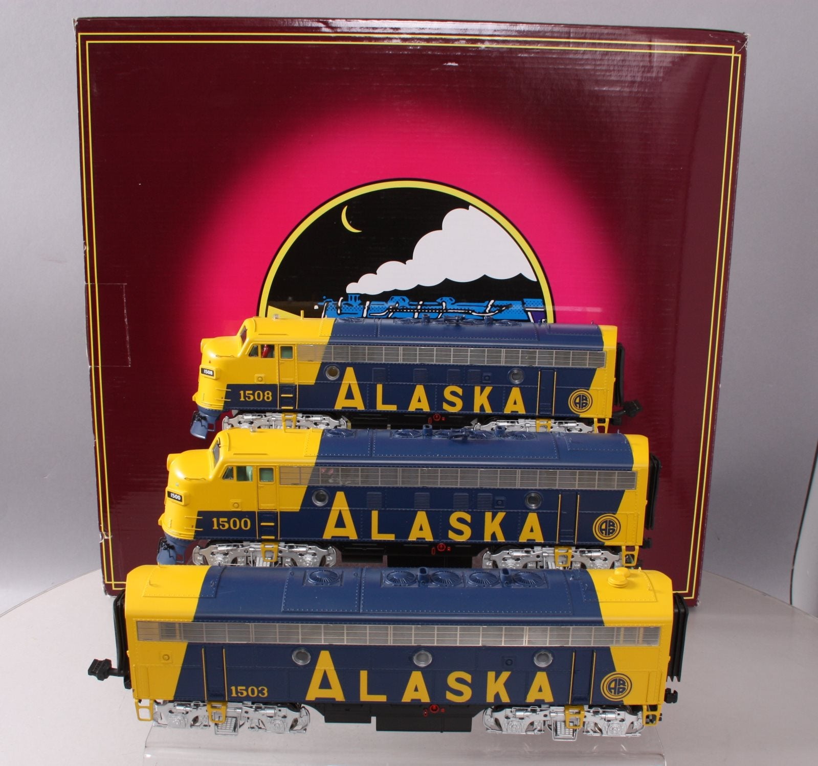 MTH 22-20391-2 O Alaska F7 ABA Diesel Locomotive Set w/PS 3.0 (Set of 3)