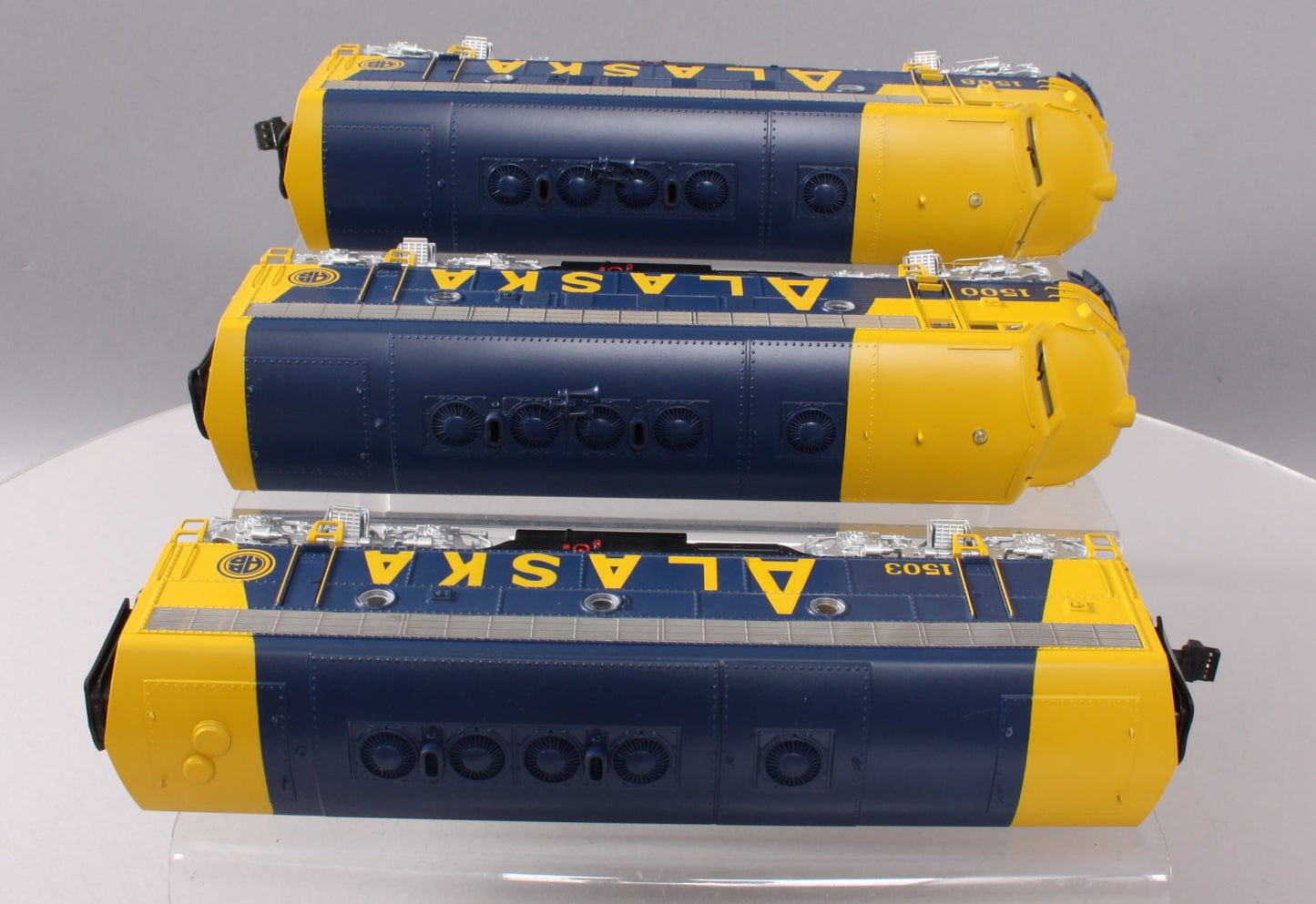 MTH 22-20391-2 O Alaska F7 ABA Diesel Locomotive Set w/PS 3.0 (Set of 3)