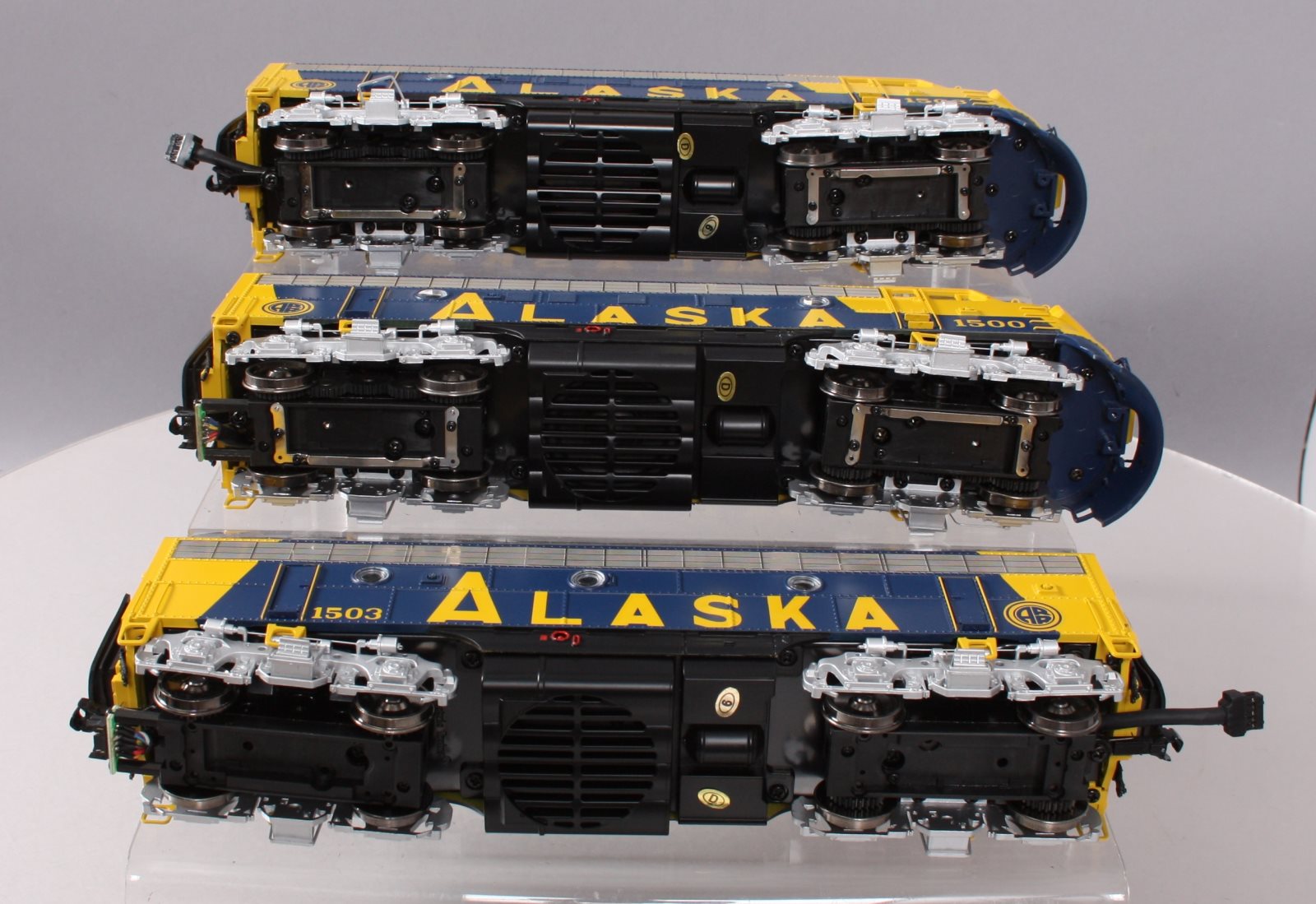 MTH 22-20391-2 O Alaska F7 ABA Diesel Locomotive Set w/PS 3.0 (Set of 3)