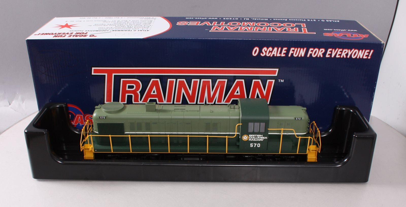 Atlas 20-80004B O British Columbia Railway Alco RS3 Diesel Engine - 2-Rail #570