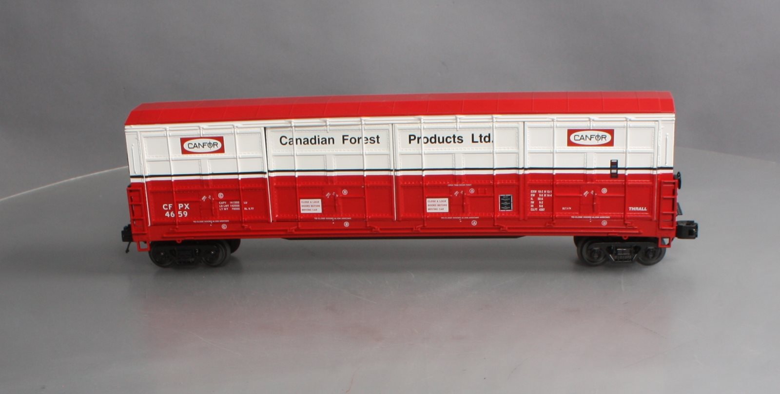 MTH 20-93680 O Gauge Canfor 55' All-Door Box Car #4659