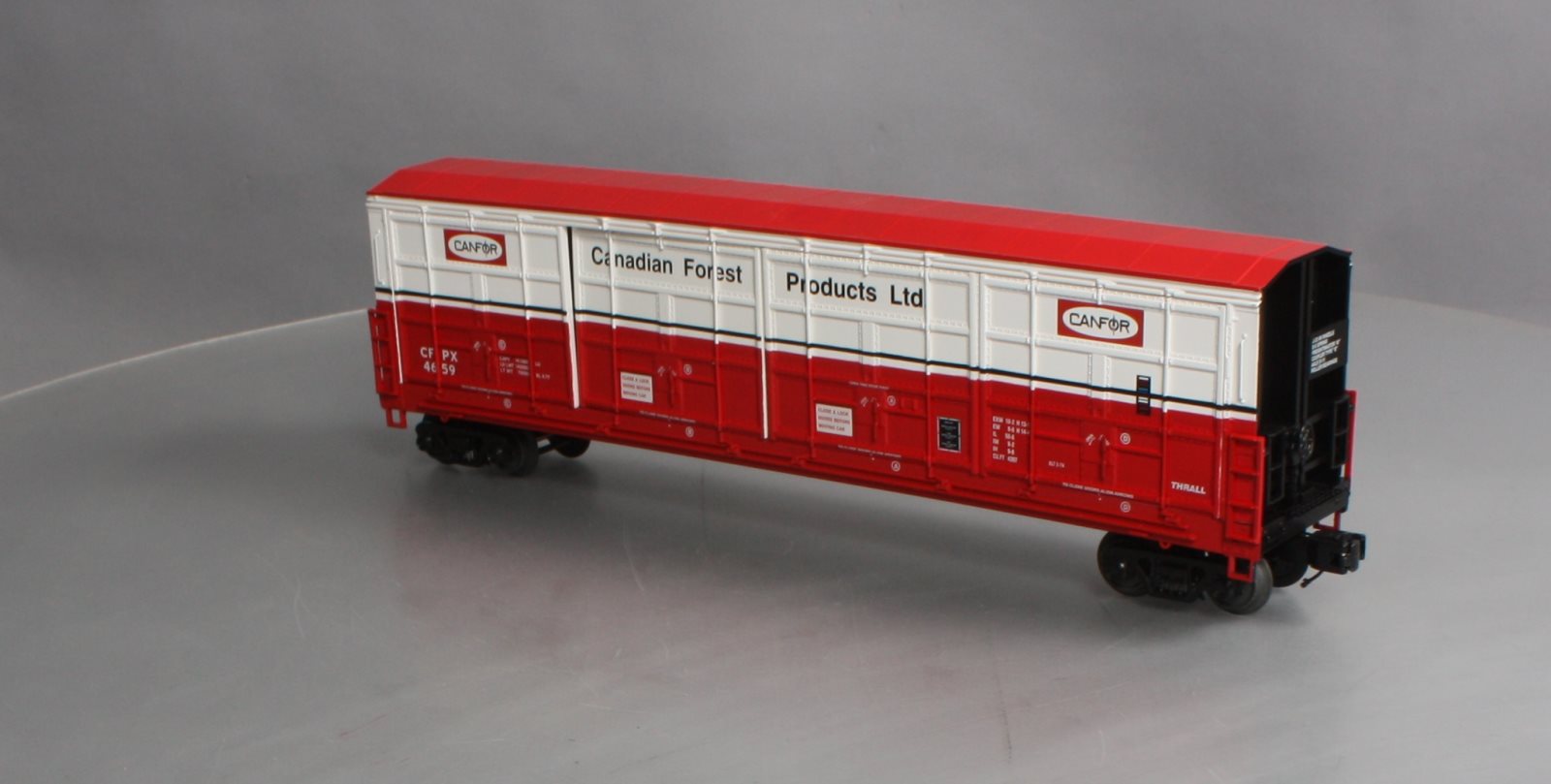 MTH 20-93680 O Gauge Canfor 55' All-Door Box Car #4659