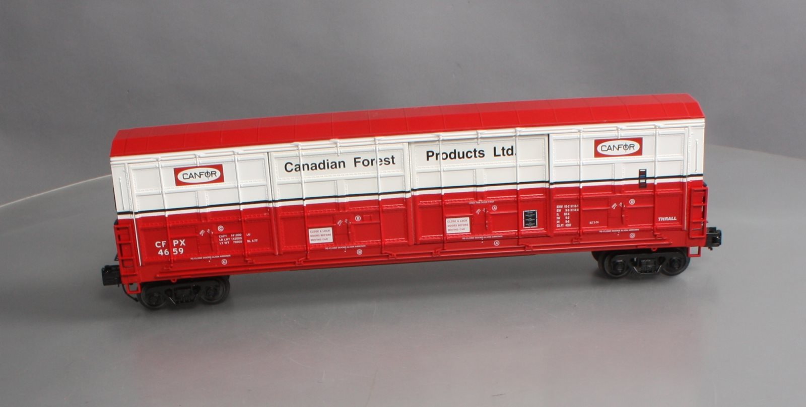 MTH 20-93680 O Gauge Canfor 55' All-Door Box Car #4659