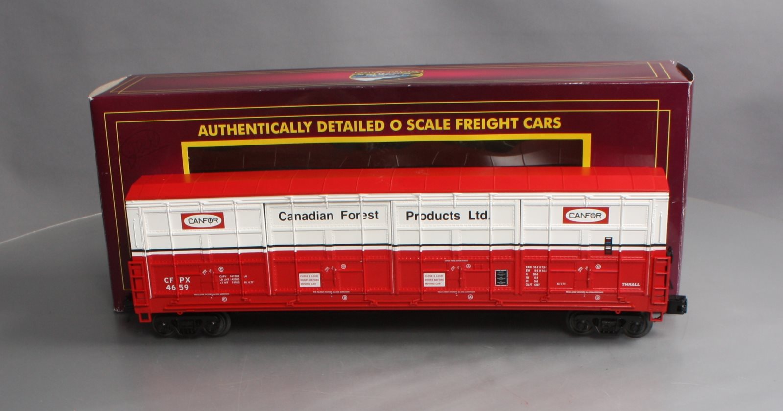 MTH 20-93680 O Gauge Canfor 55' All-Door Box Car #4659