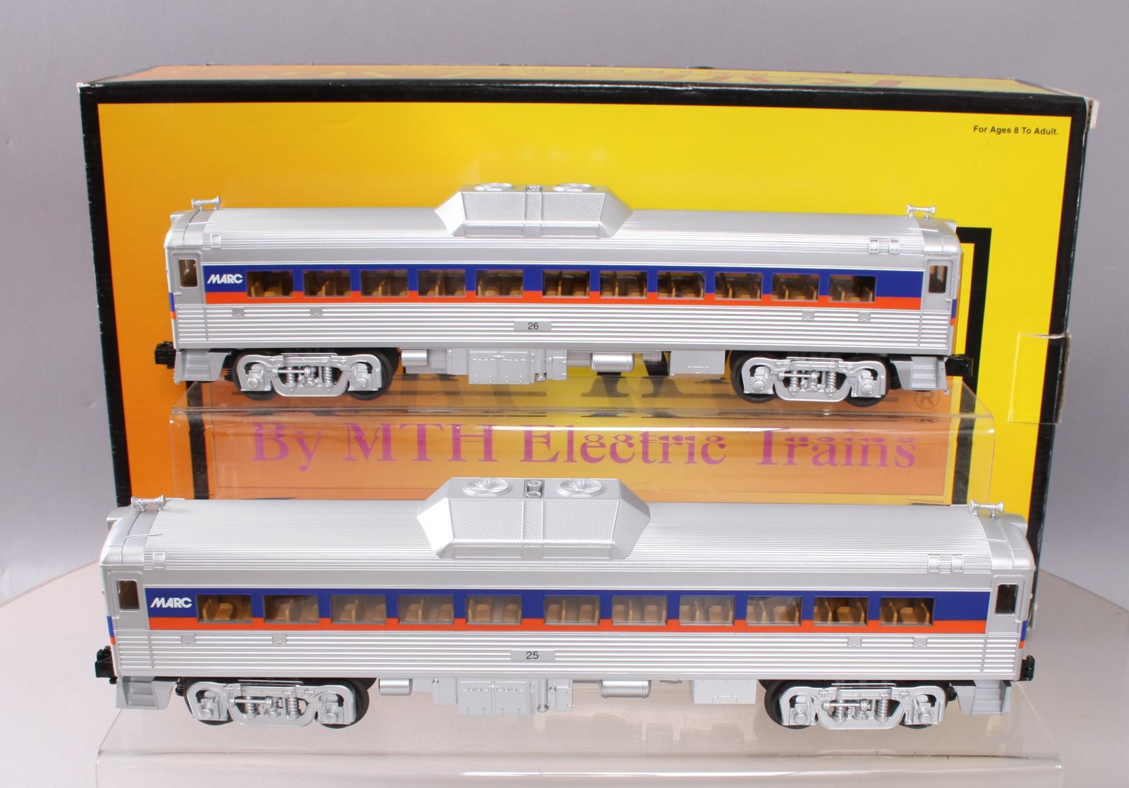 MTH 30-2840-3 O MARC RDC Budd 2-Car Add-On Set (Non-Powered)
