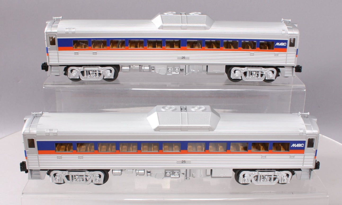 MTH 30-2840-3 O MARC RDC Budd 2-Car Add-On Set (Non-Powered)