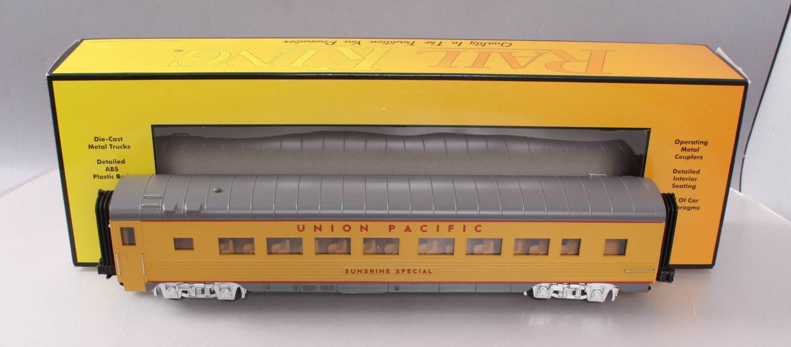 MTH 30-68142 O Union Pacific 60' Streamlined Coach Car #Sunshine Special