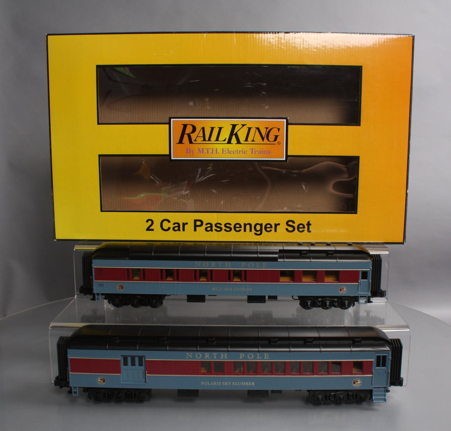 MTH 30-69280 O North Pole 2pk 60' Madison Combo/Diner Psg.Cars