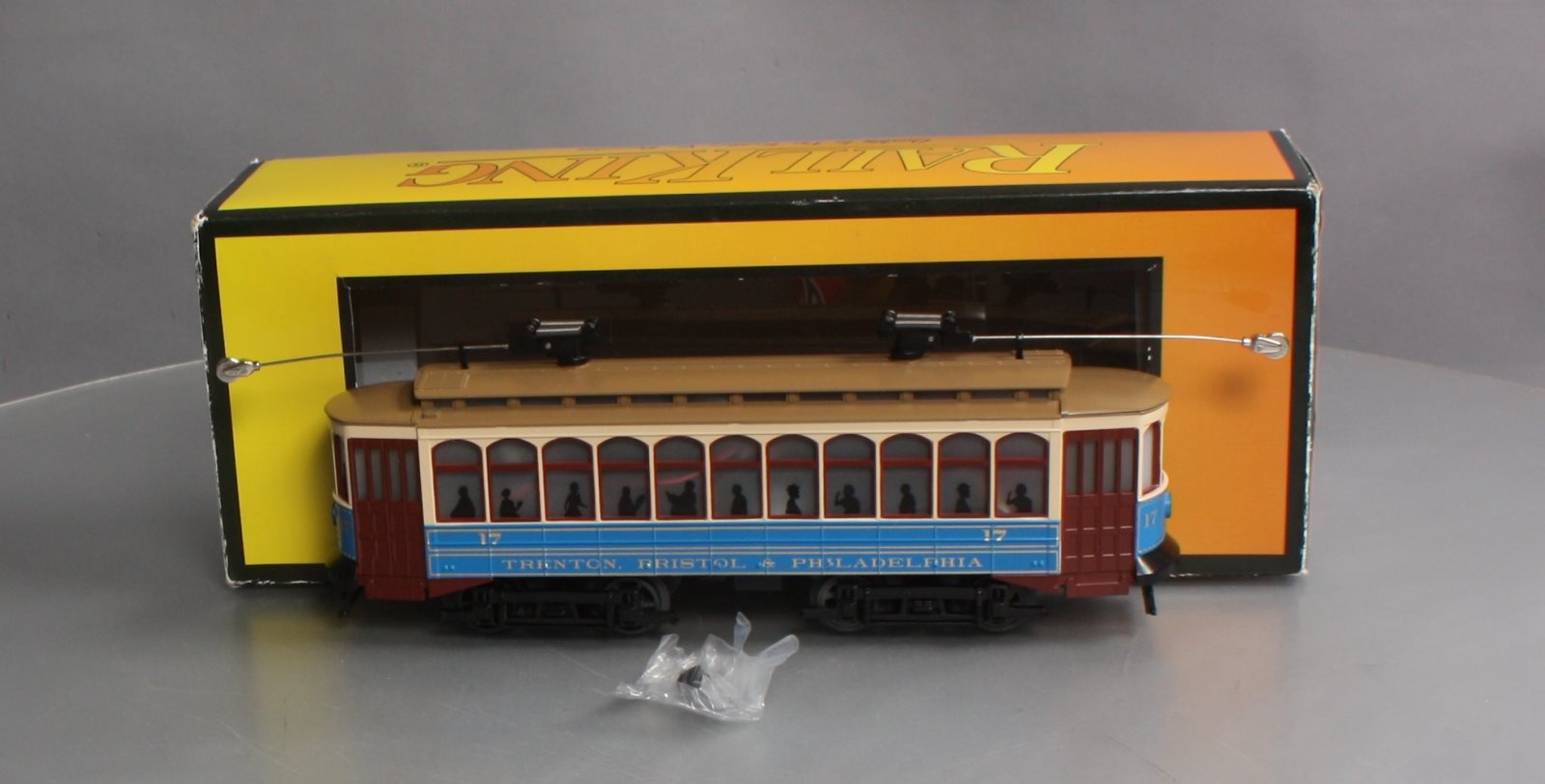 MTH 30-5170-1 O-27 Trenton, Bristol & Philadelphia Brill Trolley with PS3 #17