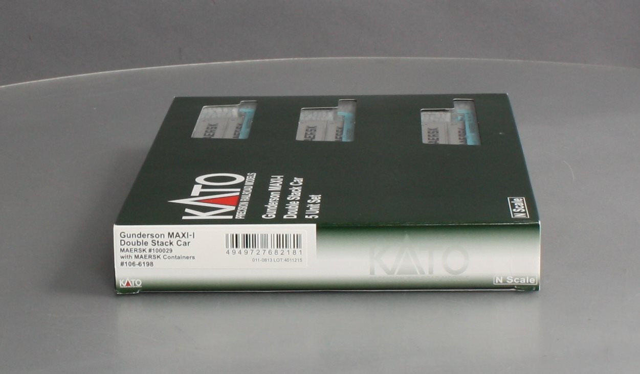 Kato 106-6198 N Maersk Gunderson Maxi-I 5-Unit Well Car w/Containers #100029