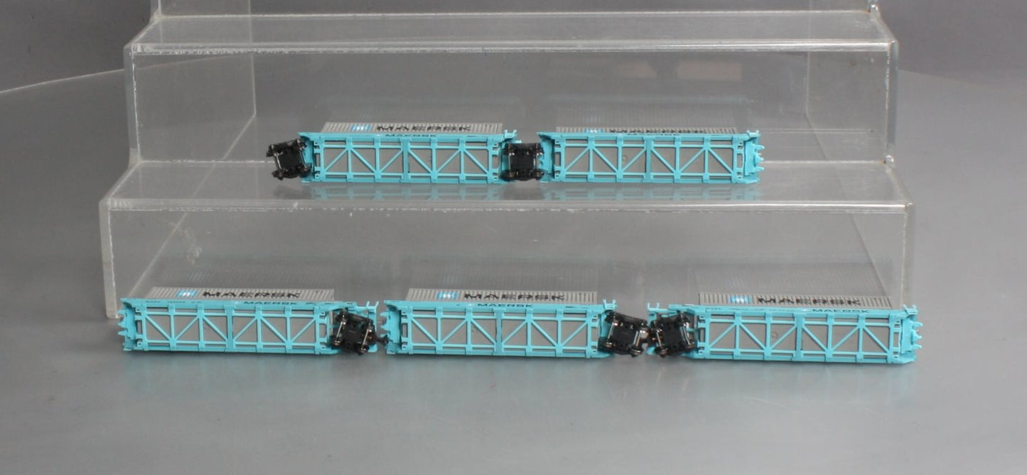 Kato 106-6198 N Maersk Gunderson Maxi-I 5-Unit Well Car w/Containers #100029