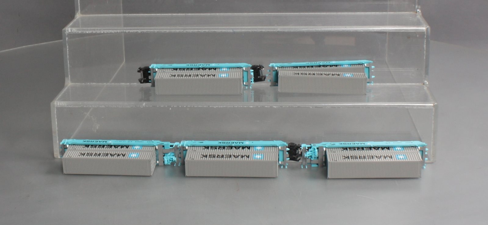 Kato 106-6198 N Maersk Gunderson Maxi-I 5-Unit Well Car w/Containers #100029