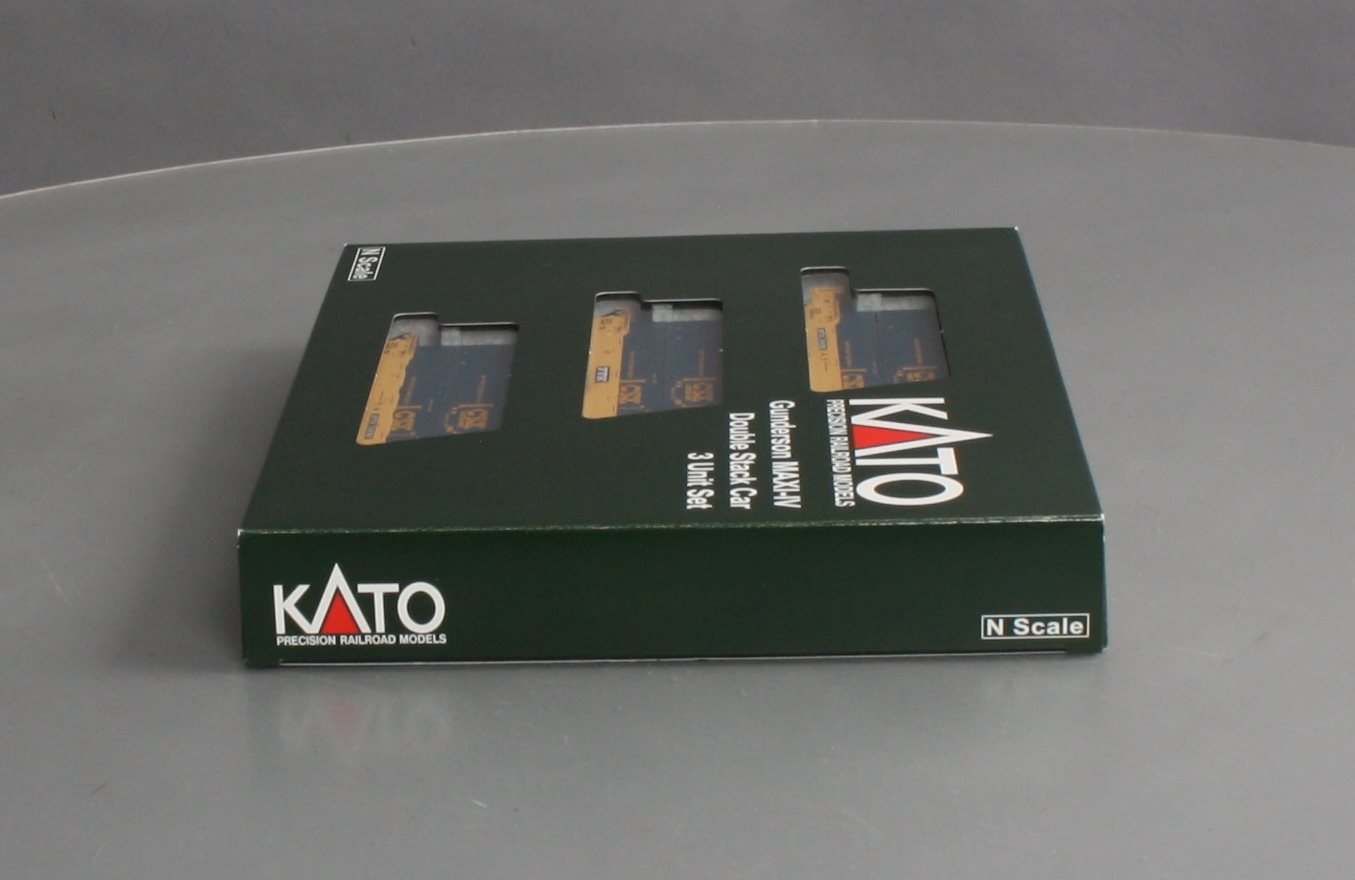 Kato 106-6175 N TTX Gunderson MAXI-IV Well 3-Car Set #724792 w/CSX Containers
