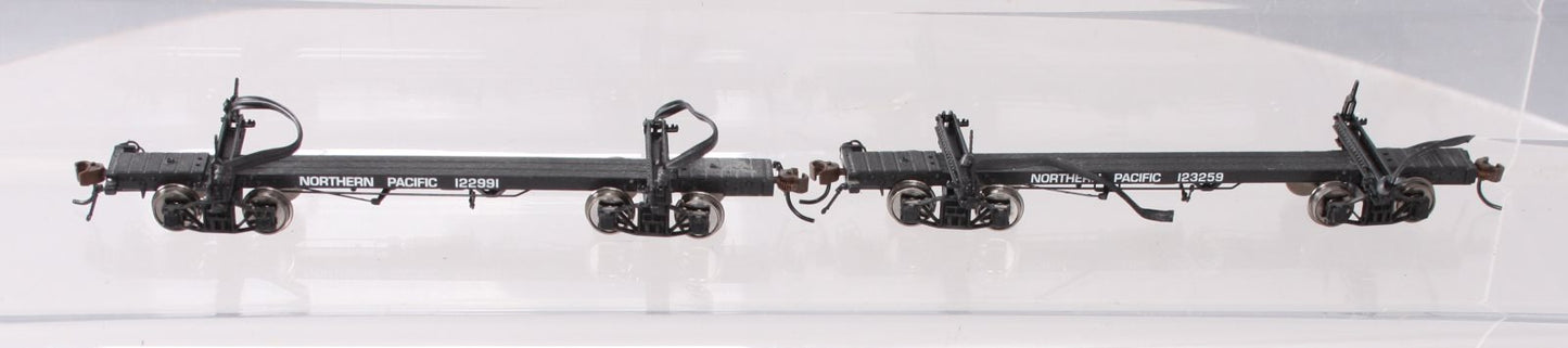 Rivarossi HR6170 HO Northern Pacific Skeleton Log Car #122991,123259 (Set of 2)