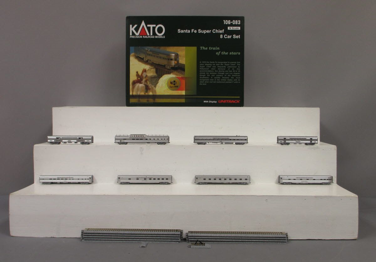 Kato 106-083 N Santa Fe Super Chief Passenger Cars with Unitrack (Set of 8)