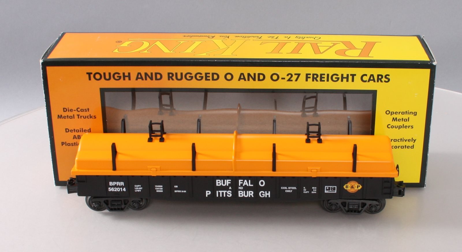 MTH 30-72132 O-27 Gondola w/Cover, B&P