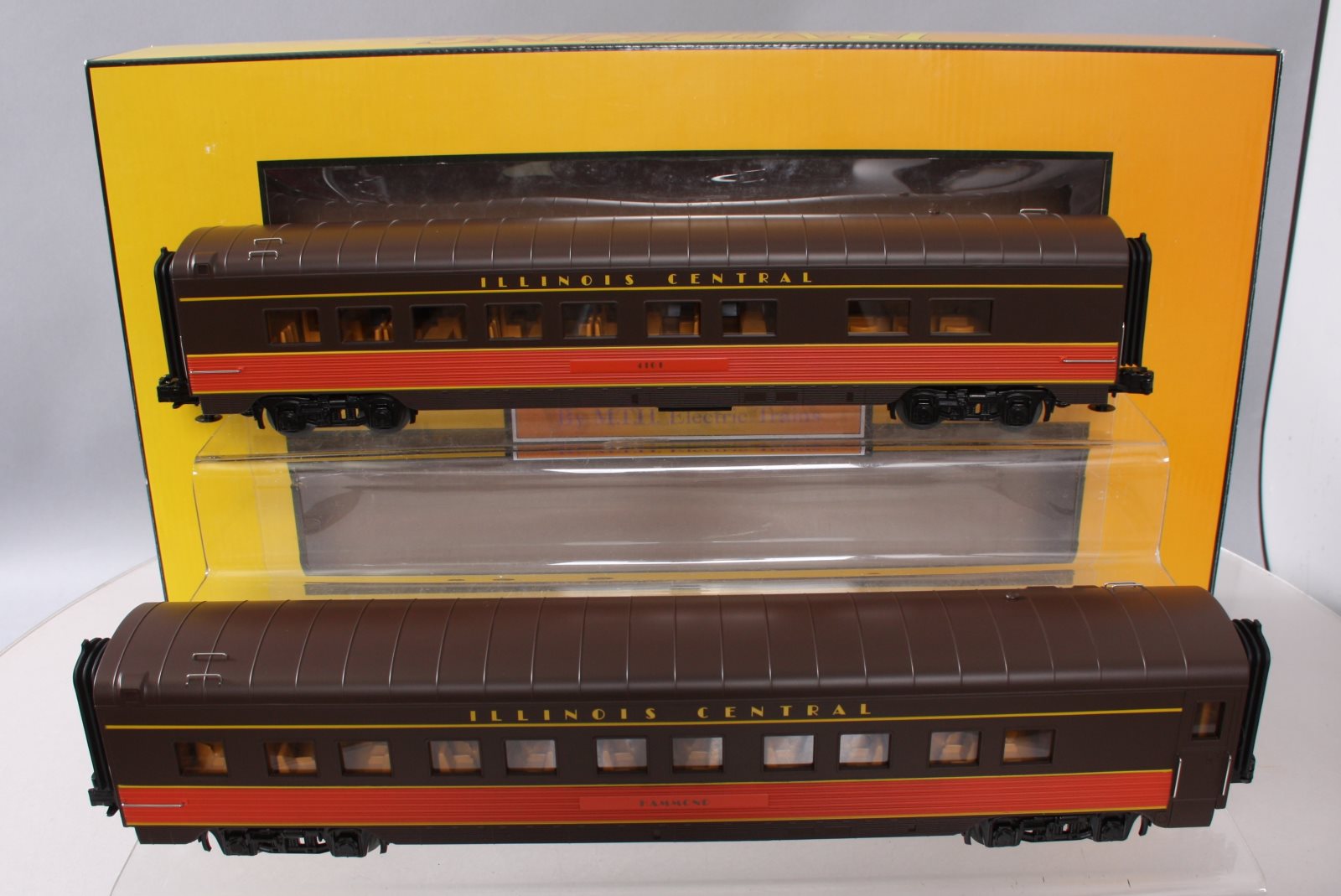 MTH 30-67922 O Illinois Central RailKing 2-Car 60' Streamlined Sleeper/Diner