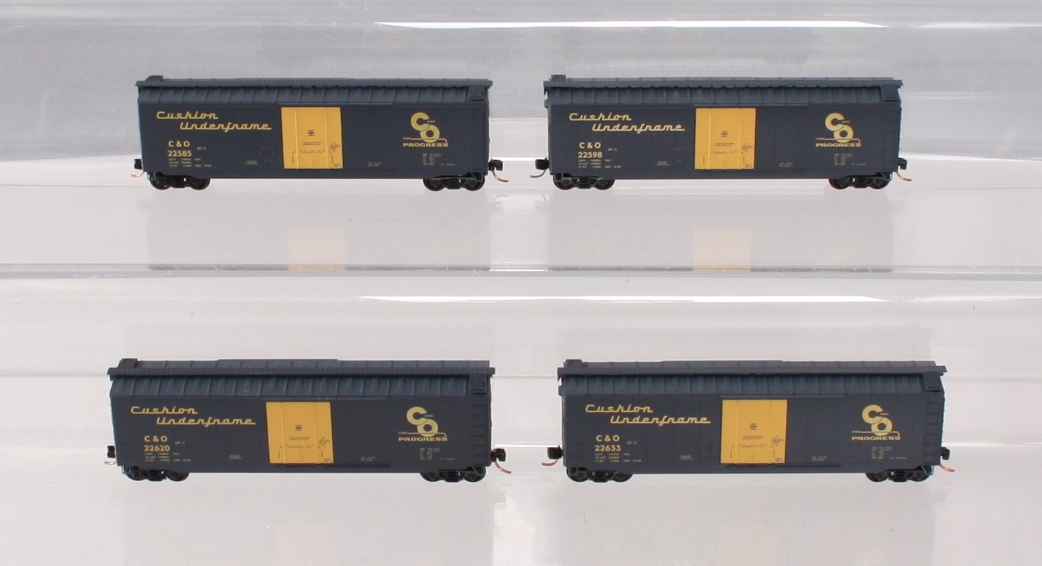 Micro-Trains 99300035 N C&O 50' Boxcar with Plug Doors Runner Pack (Set of 4)
