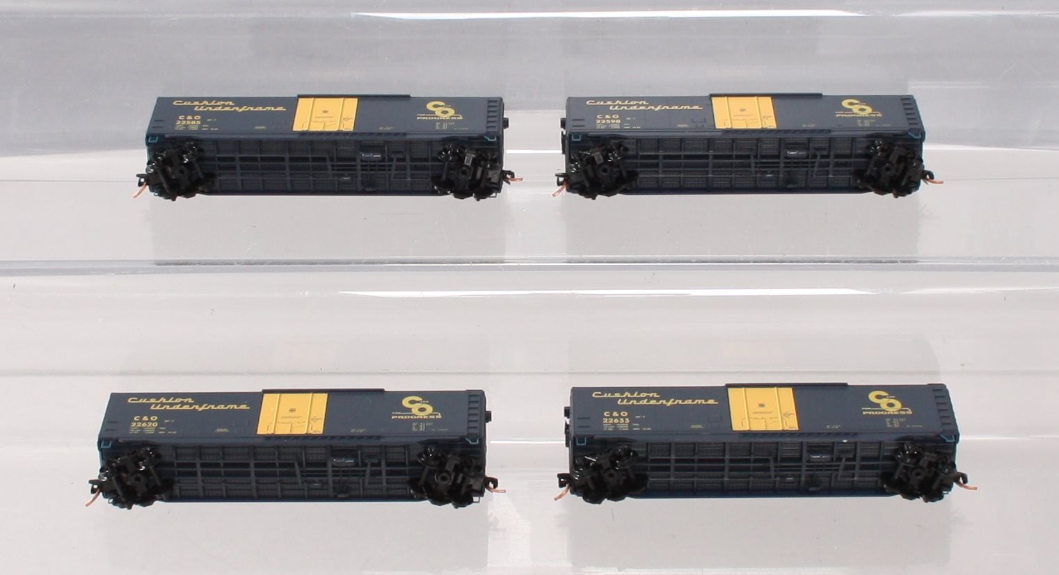 Micro-Trains 99300035 N C&O 50' Boxcar with Plug Doors Runner Pack (Set of 4)