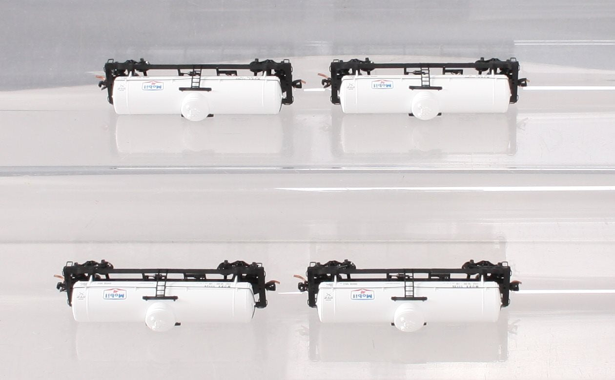 Micro-Trains 99300046 N Mobil Oil 39' Single Dome Tank Car (Set of 4)