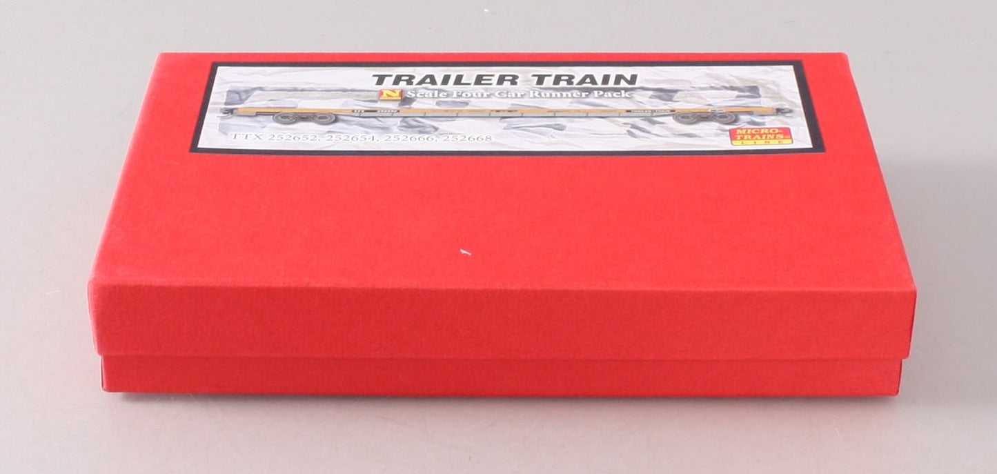 Micro-Trains 99300033 N Trailer Train 89' TOFC Flatcar Runner Pack (Set of 4)