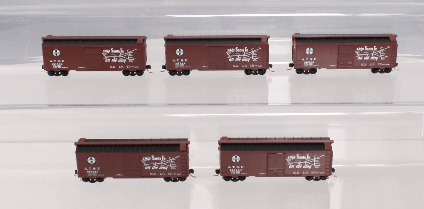 Micro-Trains 99301410 N ATSF 40' Standard Single Door Boxcar Runner Pack