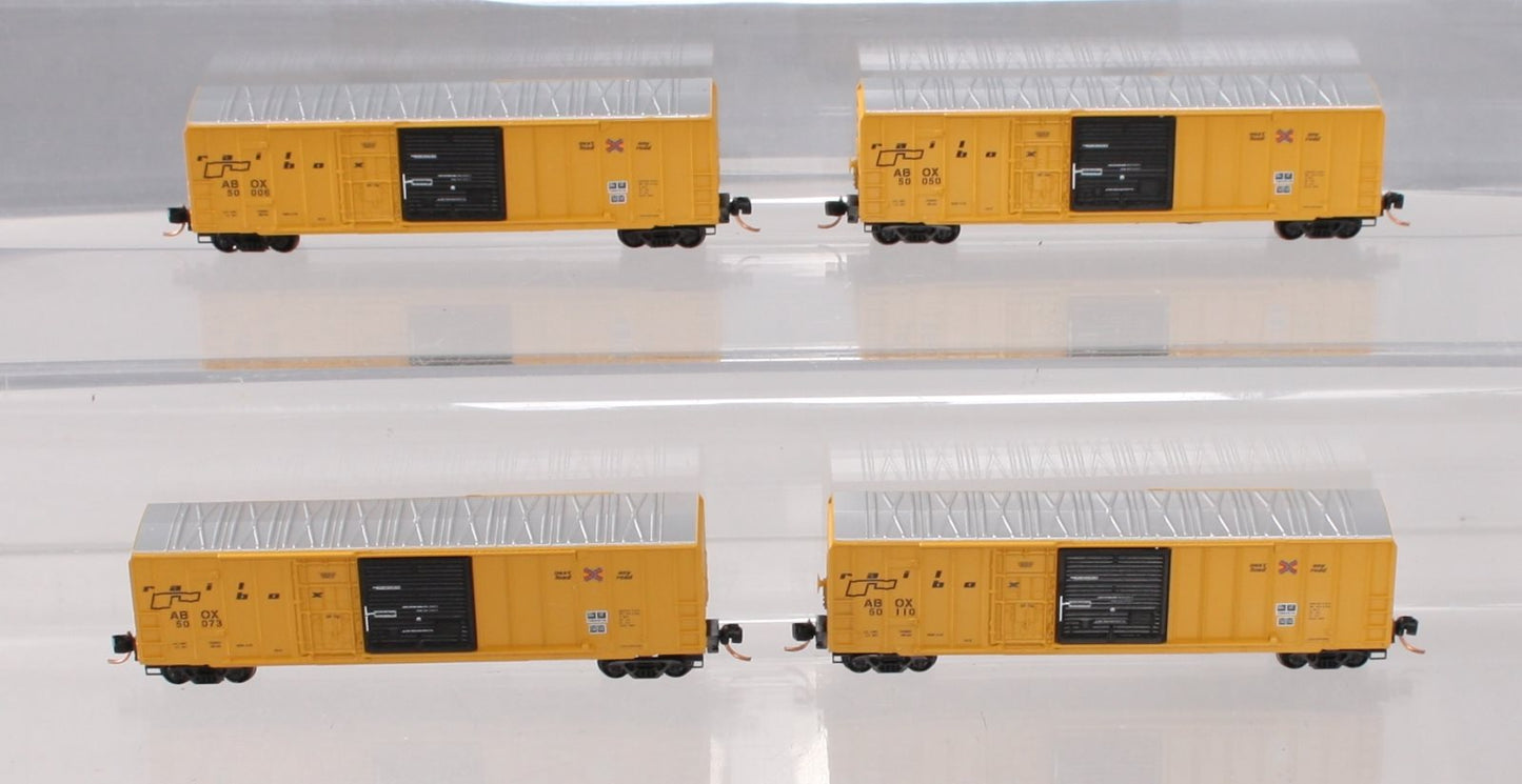 Micro-Trains 99300097 N Railbox 50' Rib Side Boxcar Runner Pack (Set of 4)