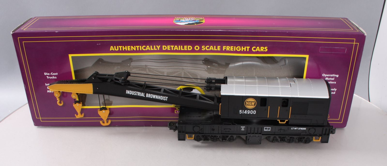MTH 20-95191 O Norfolk & Western Premier Crane Car – Trainz