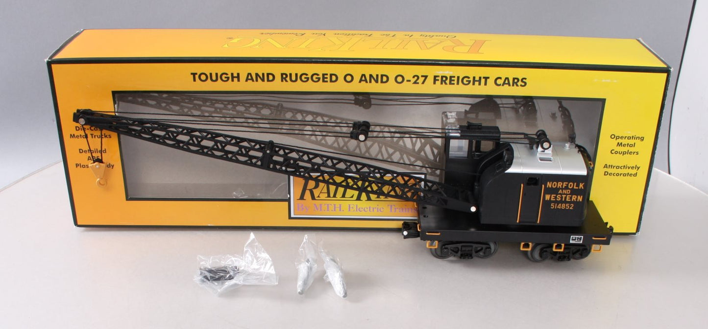 MTH 30-79463 O Norfolk & Western American Crane Car No. 514852