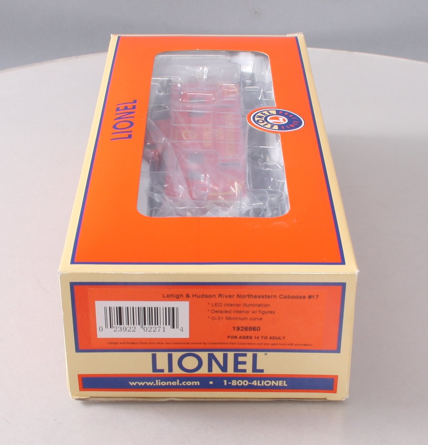 Lionel 1926860 O Gauge Lehigh and Hudson River Northeastern Caboose #17