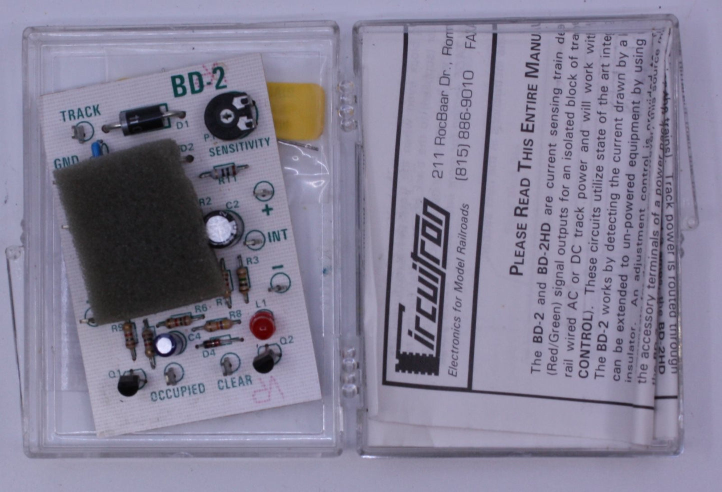 Circuitron 800-5502 BD-2 Current Sensing Block Occupancy Detector