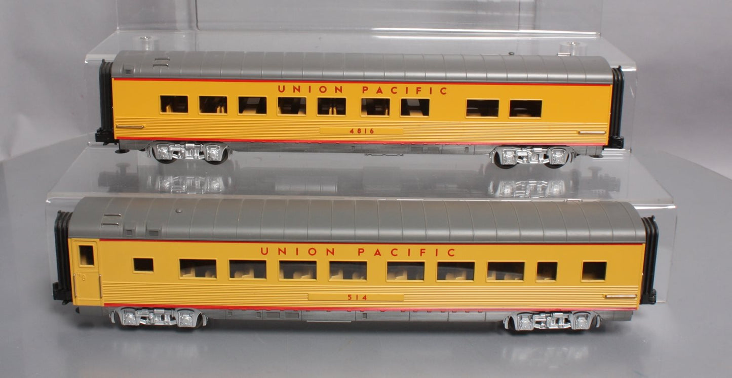 MTH 30-67439 O Gauge Union Pacific 2-Car 60’ Streamlined ABS Sleeper/Diner