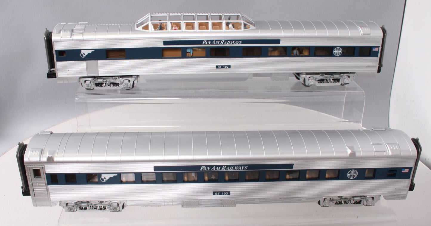 MTH 20-61013 O Pan Am Railways 70' Streamlined 2-Car Passenger Set