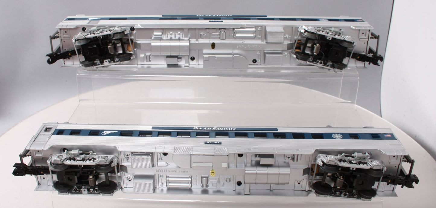 MTH 20-61013 O Pan Am Railways 70' Streamlined 2-Car Passenger Set