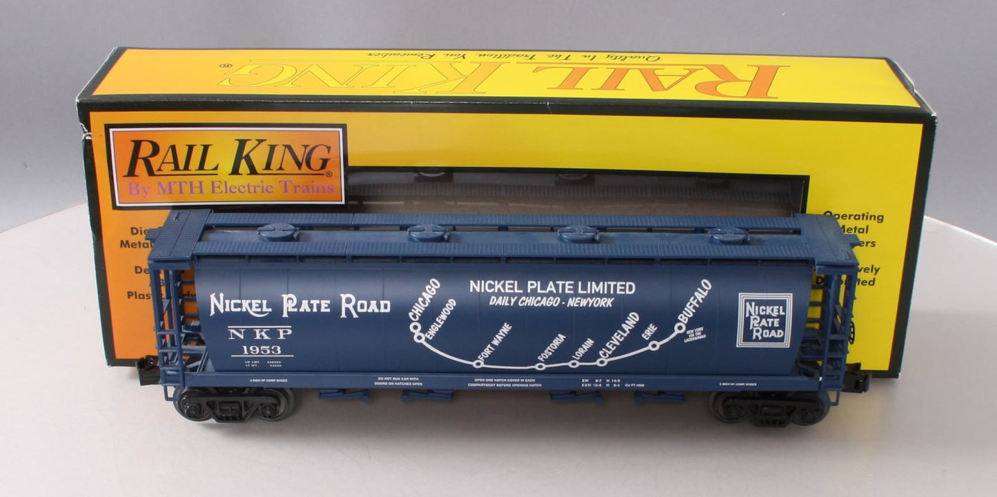 MTH 30-75535 O Nickel Plate Road 4-Bay Cylindrical Covered Hopper #1953