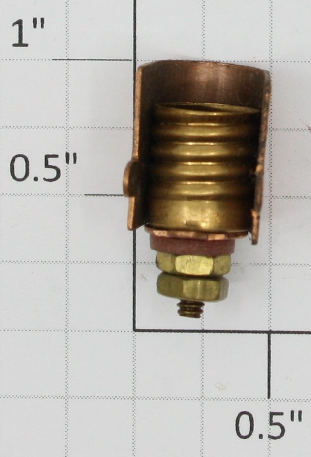 Ives 3251-1 Standard Gauge Copper Round Strap Type Lamp Socket Assembly