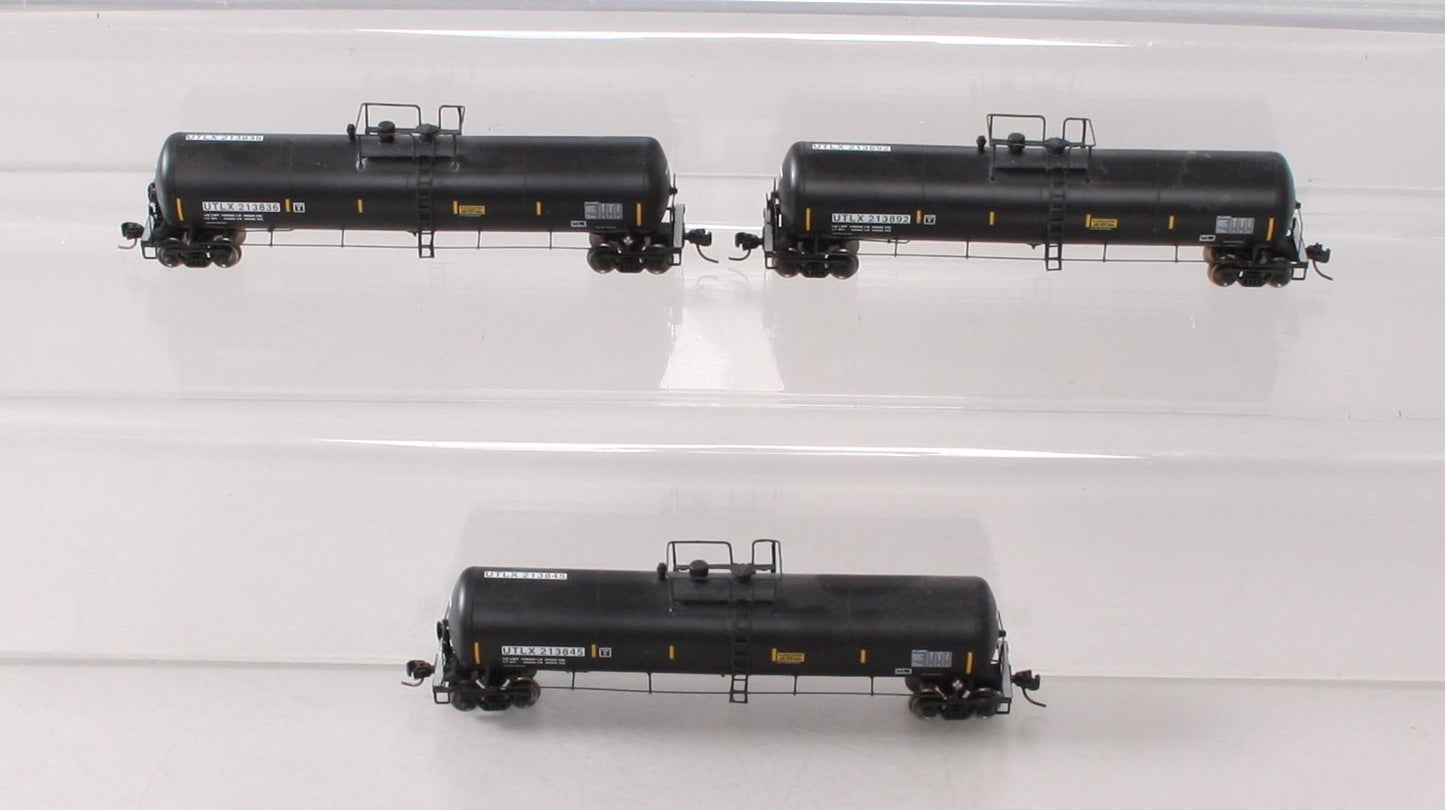 Athearn 16514 N UTLX/Black 30,000 Gallon Ethanol Tank #3 (Set of 3)