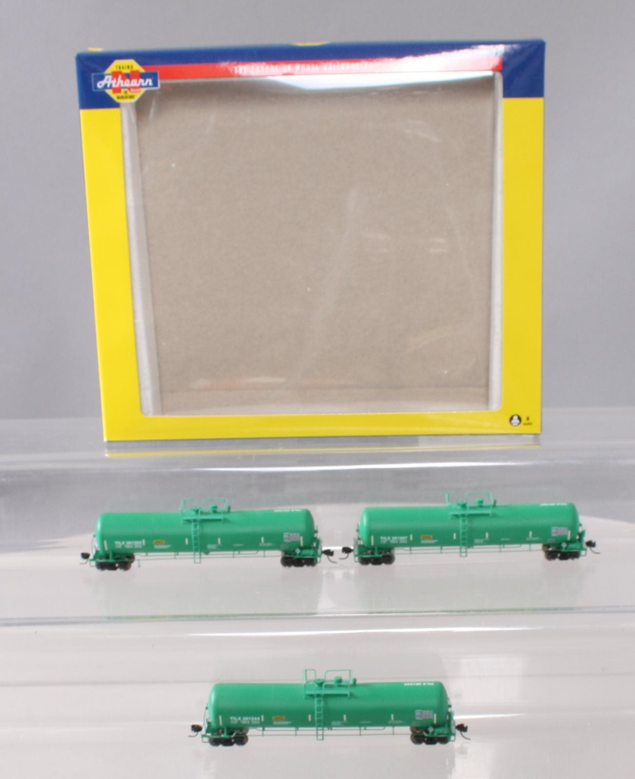 Athearn 16501 N TILX/Green 30,000 Gallon Ethanol Tank #2 (Set of 3)