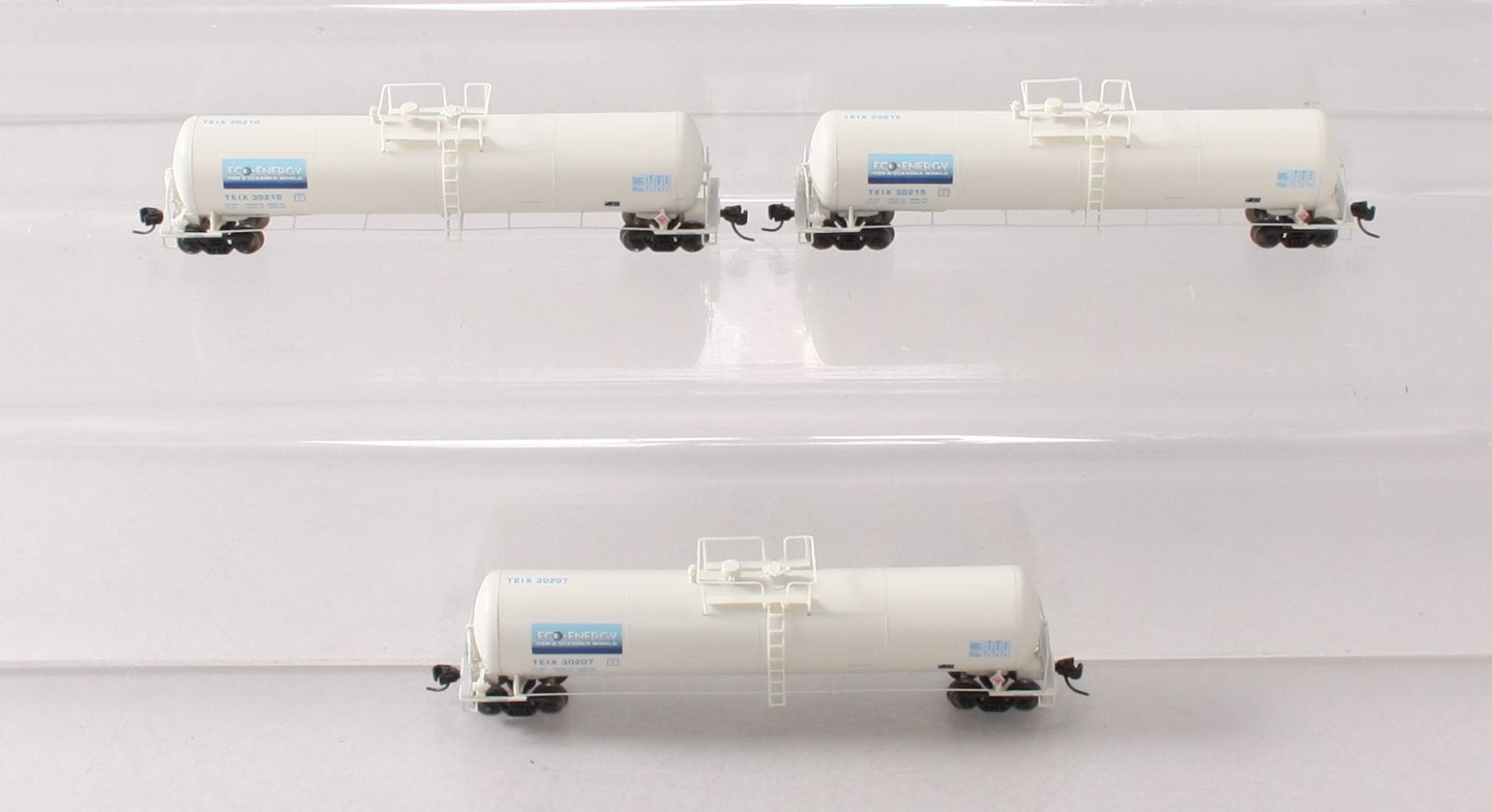 Athearn 16504 N TEIX/White 30,000 Gallon Ethanol Tank #1 (Set of 3)