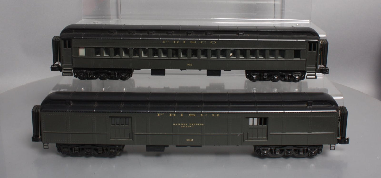 MTH 20-4494 O Frisco 70’ Madison Baggage/Coach Passenger Car Set (Set of 2)