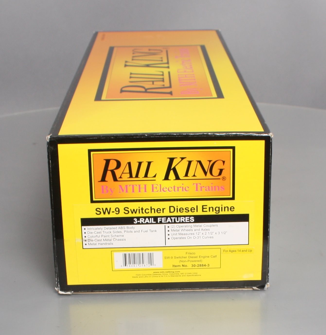 MTH 30-2884-3 Frisco SW-9 Calf Non-Powered Diesel Switcher #308B