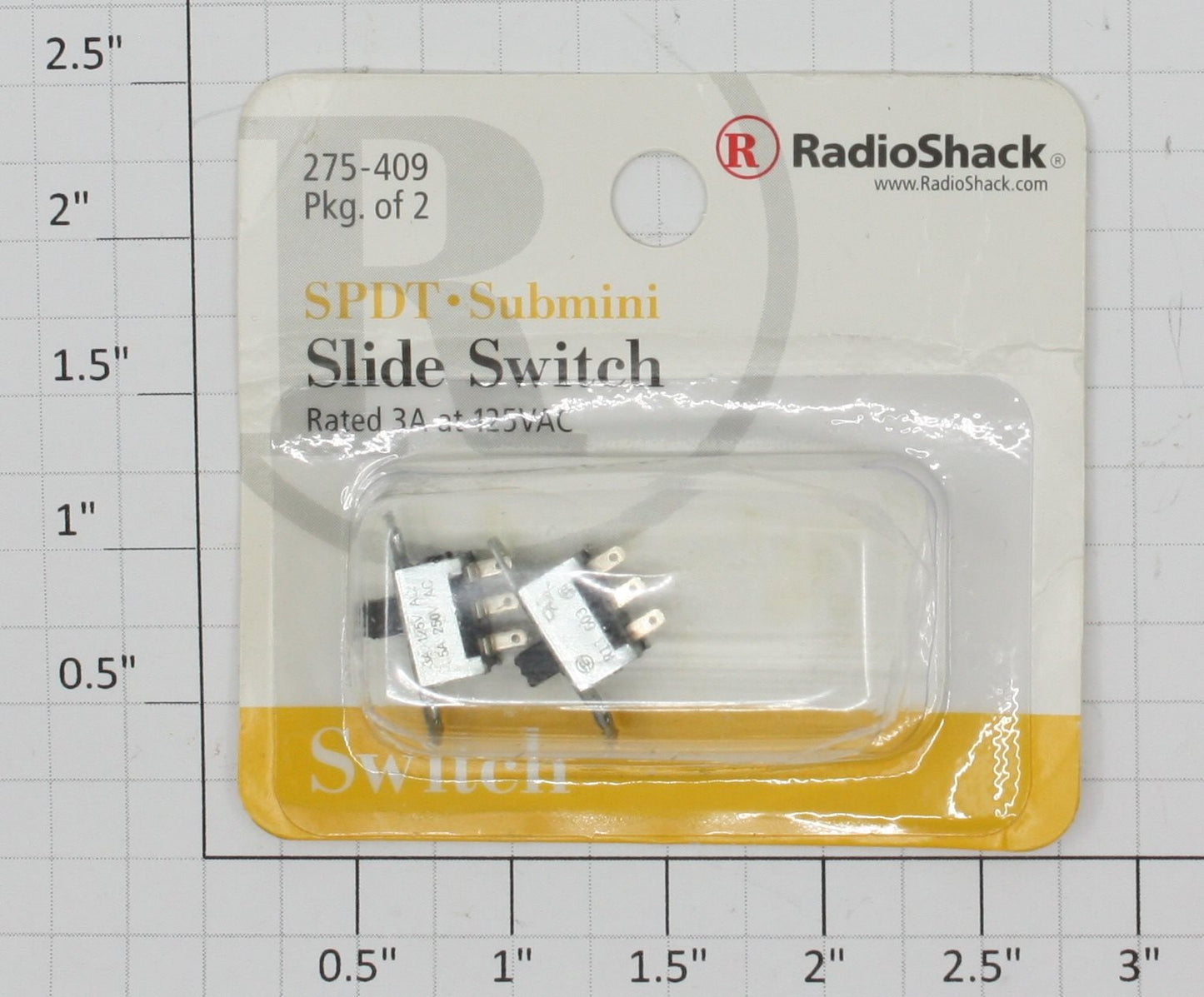 Radio Shack 275-409 SPDT 3A Slide Switch (Pack of 2)