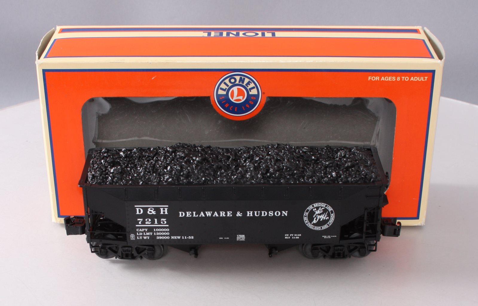 Lionel 6-17026 Delaware & Hudson 50 Ton Offset Hopper #7215